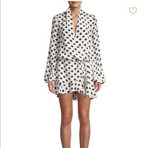Domino polka dot wrap dress